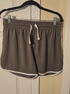 Zone Pro Gray Athletic Shorts with White Trim